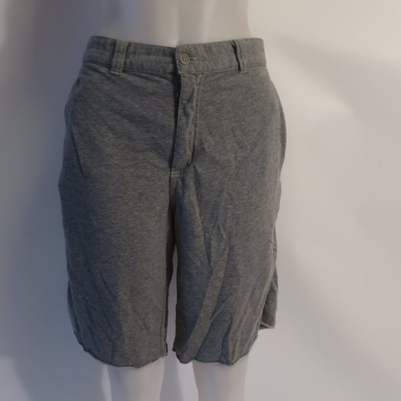 Mens John Varvatos Gray Cotton Blend Flat Front Shorts L * - Picture 2 of 7